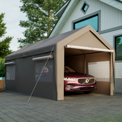 Thanaddo 10 Ft. W x 20 Ft. D Garage Heavy Duty Carport Portable Garage